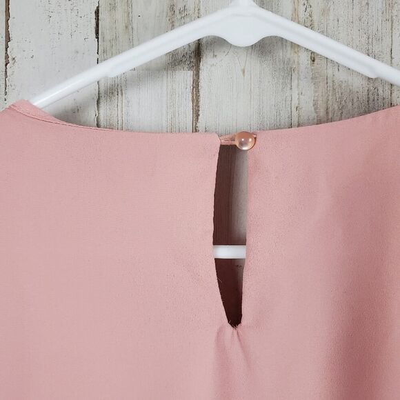 Lily Rose Scallop Sleeveless Shift Dress Dusty Rose size Small - Picture 6 of 11